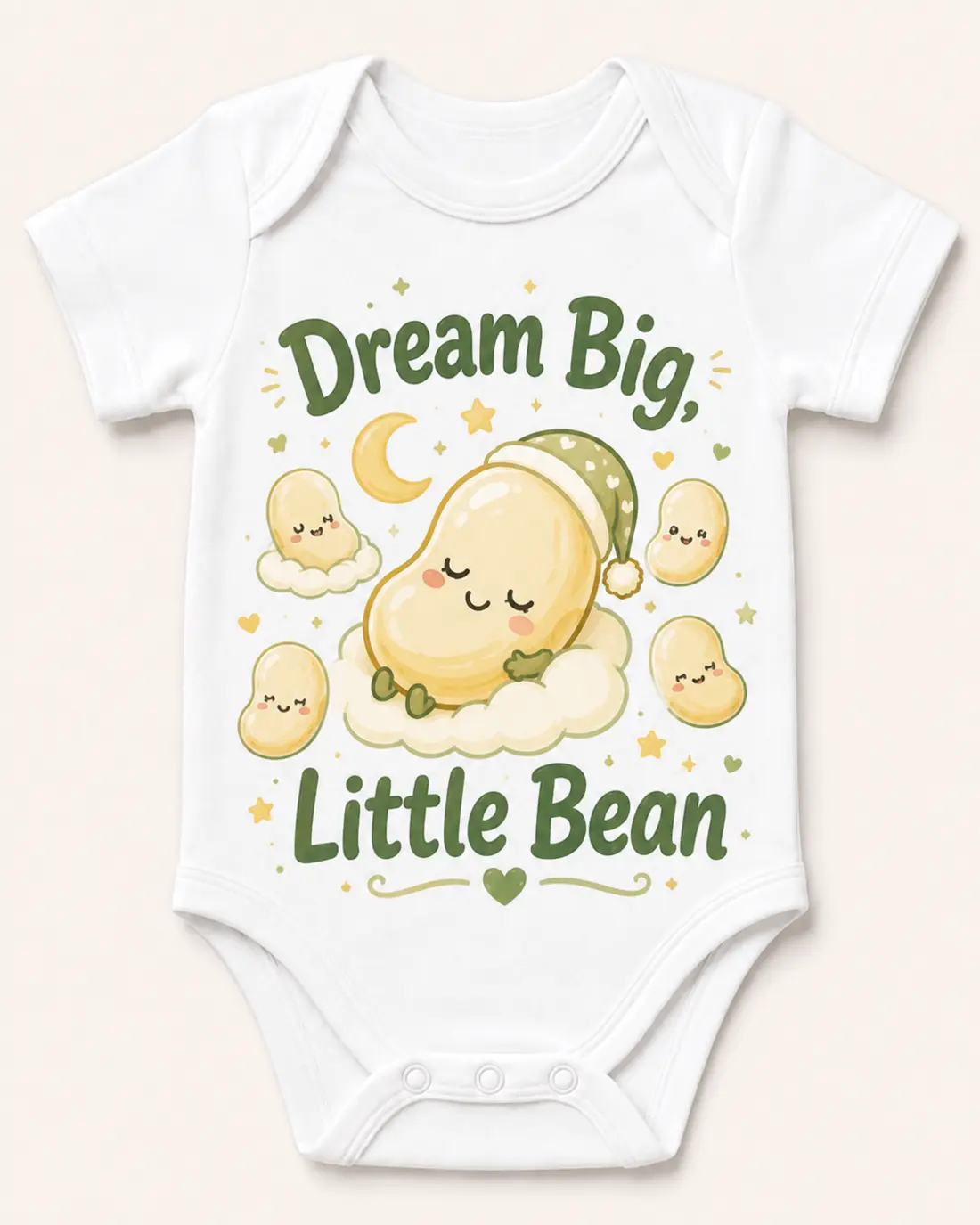 Dream Big, Little Bean infant bodysuit